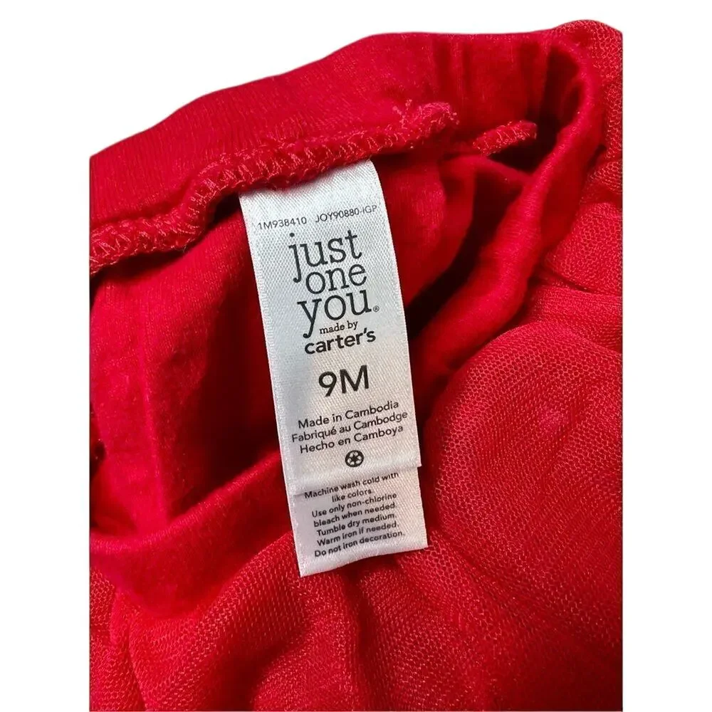 Just One You by Carter's Tutu Tulle Heart Red Leggings 9 months Balletcore Baby‎